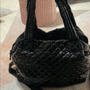 Mz Wallace Bag Black Lacquer medium Sutton